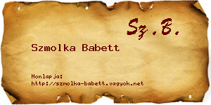 Szmolka Babett névjegykártya